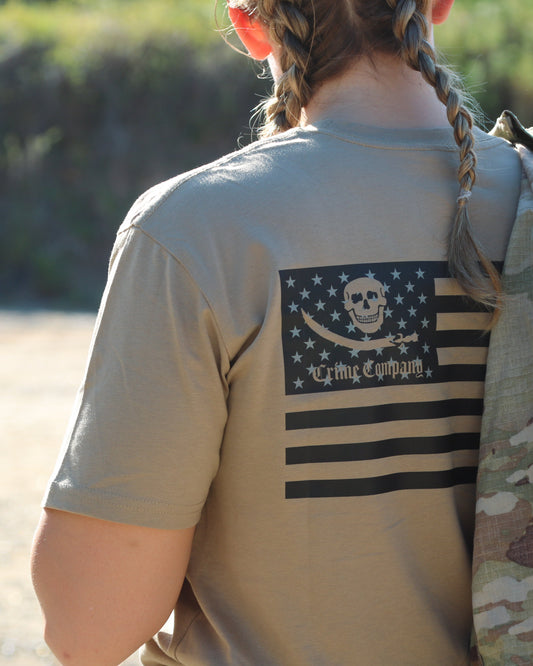American Flag Military T-shirt